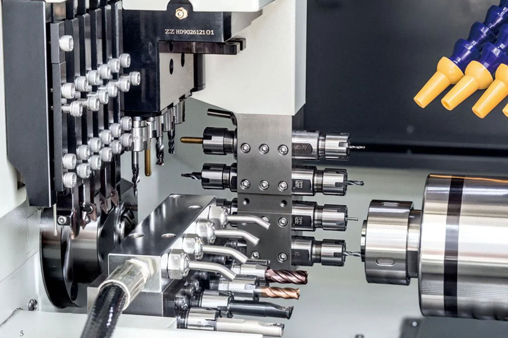 Swiss Type CNC Lathes in Operation
